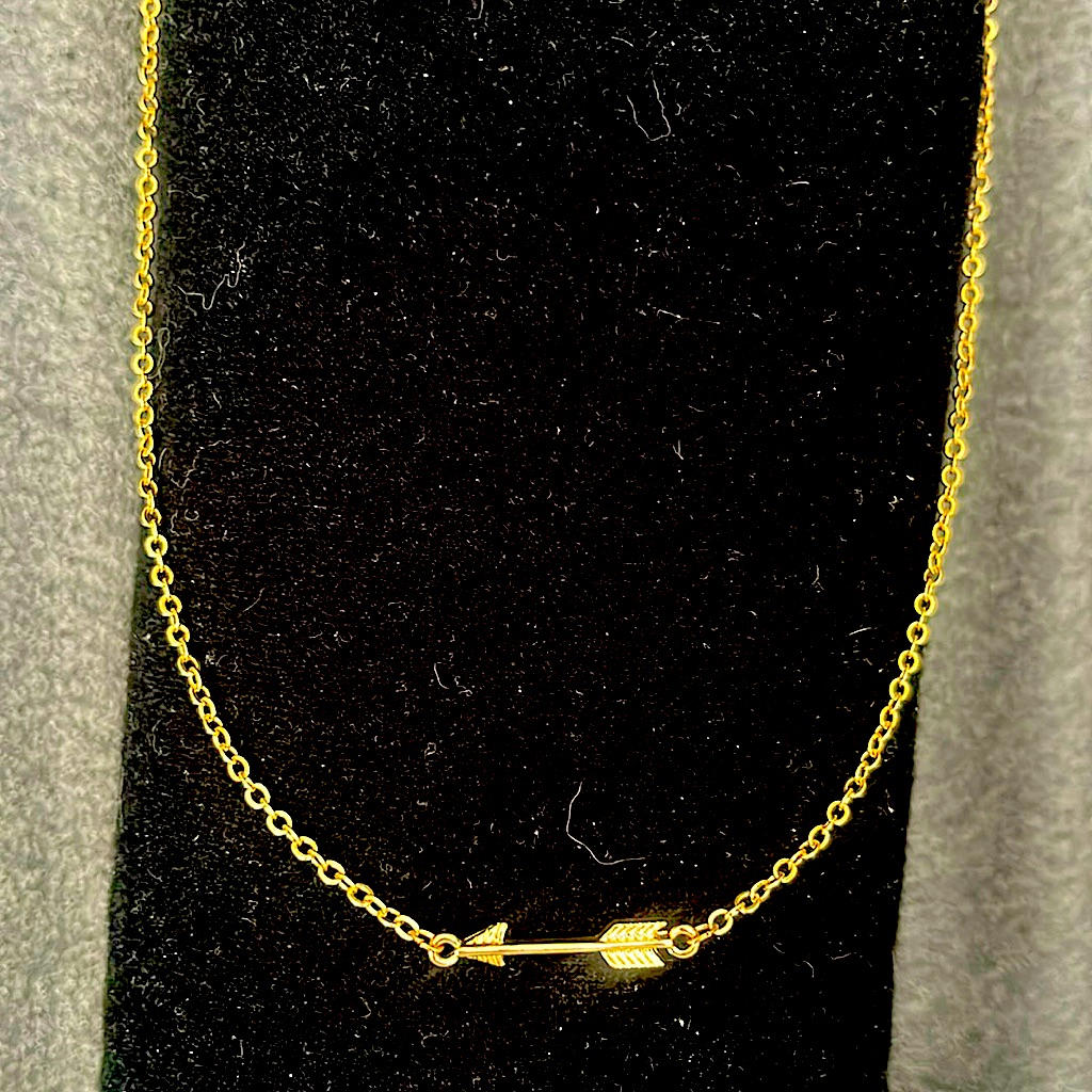 GoldenArrow Pendant Golden Necklace